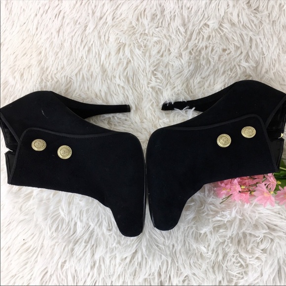 Black Suede Heel Booties! - Picture 5 of 6